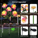 10 Pack Solar Flowers Lights Outdoor Waterproof for Garden Decor, Solar Garden Lights for Outside, Outdoor Solar | Lumora