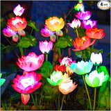 Solar Garden Lights - Solar Flower Lights, 7-Color Changing Lotus Lights for Yard, Garden - Outdoor Path Light | Lumora