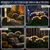 4 Pack Solar Butterfly Lights Outdoor Garden, 6 Head Solar Swaying Pathway Stake Lights Waterproof for Yard Lawn | Lumora
