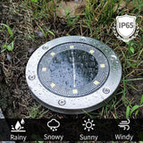 SEIWEI Solar Lights Outdoor, Garden Deck Solar Disk Lights Waterproof - 8 LED Outdoor in-ground Solar Lights for | Lumora