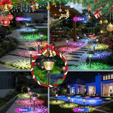 Solar Pathway Lights Outdoor Waterproof, Multicolor & Warm White Changing LED Solar Lights Christmas Decorations | Lumora