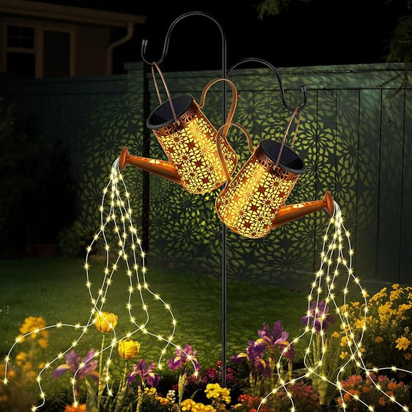 Solar Watering Can with Lights, Large Waterproof Solar Outdoor Lights Decorative Metal Solar Garden Lights Solar | Lumora