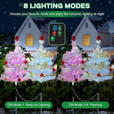 4 Pack Solar Christmas Trees Outdoor, 8 Lighting Modes Waterproof Solar Powered Xmas Decorations Tree Lights with | Lumora