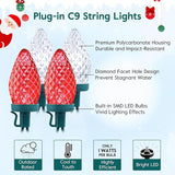 Brightown C9 LED Christmas Lights Outdoor, 66 ft 100 LED Strawberry String Lights, Waterproof Commercial Grade | Lumora