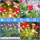 Solar Garden Lights,Solar Lights Outdoor Waterproof with Butterfly Flower,2 Pack Solar Powered Outdoor Lights,Solar | Lumora