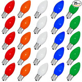 Christmas C7 LED Light Bulbs C7 LED Bulbs 25 Pack C7 LED Replacement Bulbs C7 LED - Outdoor Lighting Accessory | Lumora