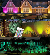 5W RGB Low Voltage Landscape Lights, LED Color Changing Landscape Lighting, IP66 Waterproof Outdoor Spotlight, 12V | Lumora