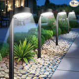 12 Pack Solar Pathway Lights Outdoor, 12 Brighter LED Solar Lights Outdoor Waterproof, Up to 12 Hrs Modern Path | Lumora