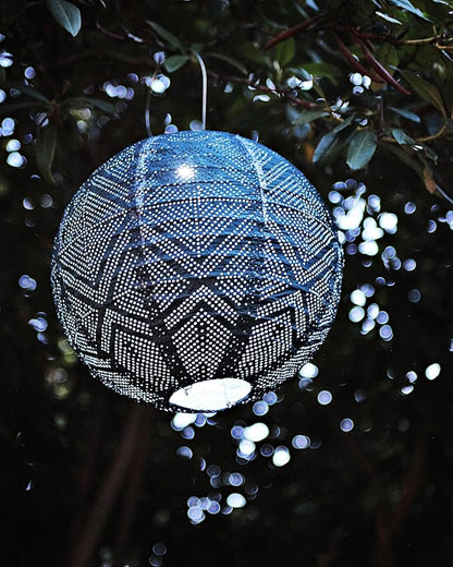 Allsop Soji Stella Boho - 12" Handmade LED Outdoor Lantern - Ink