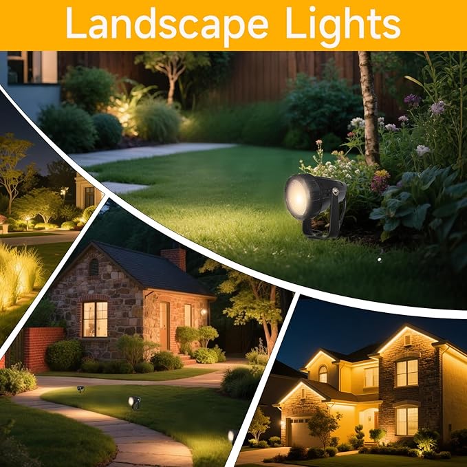 Low Voltage Safety Landscape Lights Outdoor: 7W 840LM LED Landscape Lighting with Connectors & Transformer for Tree | Lumora