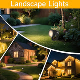 Low Voltage Safety Landscape Lights Outdoor: 7W 840LM LED Landscape Lighting with Connectors & Transformer for Tree | Lumora