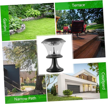 Veemoon LED Solar Garden Light Round Outdoor Lawn Landscape Lamp Weather Resistant for Patio Pathway Decor