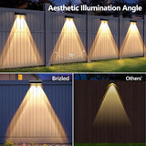 Brizled Solar Fence Lights, 20 Pack 3 Colors 6 Modes 250ml Outdoor Fence Solar Lights, IP65 Waterproof Outdoor Wall | Lumora