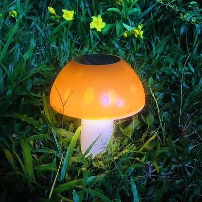 Solar Mushroom Lights Outdoor Ground Waterproof Solar LED Light Sensor Landscape Night Light for Garden,Backyard,Step,Grass Ground(2 Pack, White Light)