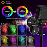 Color Changing Solar Spot Lights Outdoor, 21 LEDs Brightness Solar Pathway Lights Outdoor, IP67 Waterproof Exterior | Lumora