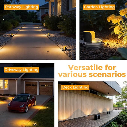 Gardencoin Brass Well Lights Outdoor 12V LED Low Voltage Landscape In Ground Light Waterproof Up Lighting Fixture, Bronze Accent Lighting Fixture Without MR16 Bulb, 12 Pack
