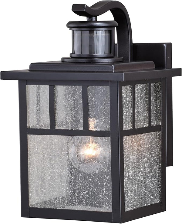VAXCEL Mission Bronze Motion Sensor Dusk to Dawn Outdoor Mission Wall Light | Lumora