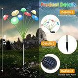 4PK 32LED Solar Garden Lights Outdoor, Mushroom Solar Lights Outdoor, IP65 Waterproof Firefly Light Outside Decor | Lumora