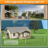 Belio String Light Hanging Kit, Stainless Steel Cable for Outdoor Lights, 182 FT Wire Rope Cable Turnbuckle and | Lumora