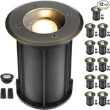 Gardenreet Solid Brass Well Light - LED 12V All Weather In-Ground Low Voltage Landscape Lighting, Replaceable Bulb | Lumora