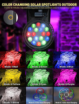 Solar Spot Lights Outdoor, 9 Color Modes, 18 LED Spotlight, 600LM Landscape Lights, Solar Powered for Garden, Yard | Lumora
