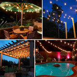 18Ft Outdoor Patio String Lights,UL Listed Commercial Light String with 10+1 Plastic G40 LED Clear Globe | Lumora