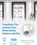 NICOR Lighting 7 inch Decorative White Wall Mount Down Light (50101WH) | Lumora