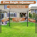 10 Pack String Light Poles,Metal Poles for Hanging Outdoor Light Strings,7 Pack 10 FT Light Poles Stand for Outside | Lumora