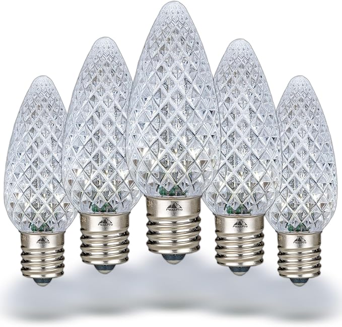 Novelty Lights 250CT C9 LED Faceted Ultra Bright Dimmable Outdoor Christmas Light Replacement Bulbs Decorative LED | Lumora