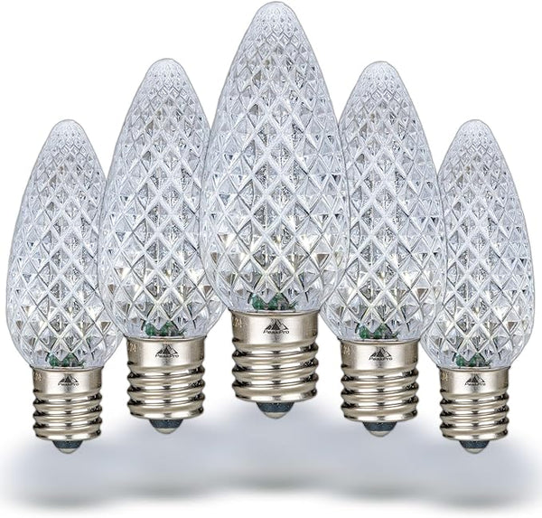 Novelty Lights 250CT C9 LED Faceted Ultra Bright Dimmable Outdoor Christmas Light Replacement Bulbs Decorative LED | Lumora