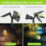 Bosceos 2-Pack Solar Lights Outdoor Waterproof, 30LEDs Solar Spot Pathway Lights with 3 Modes, Garden Light Auto | Lumora