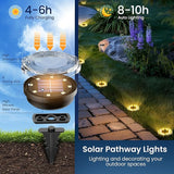 SOLPEX Solar Ground Lights 12 Pack, Solar Pathway Lights Outdoor Waterproof, Landscape Lighting for Garden | Lumora