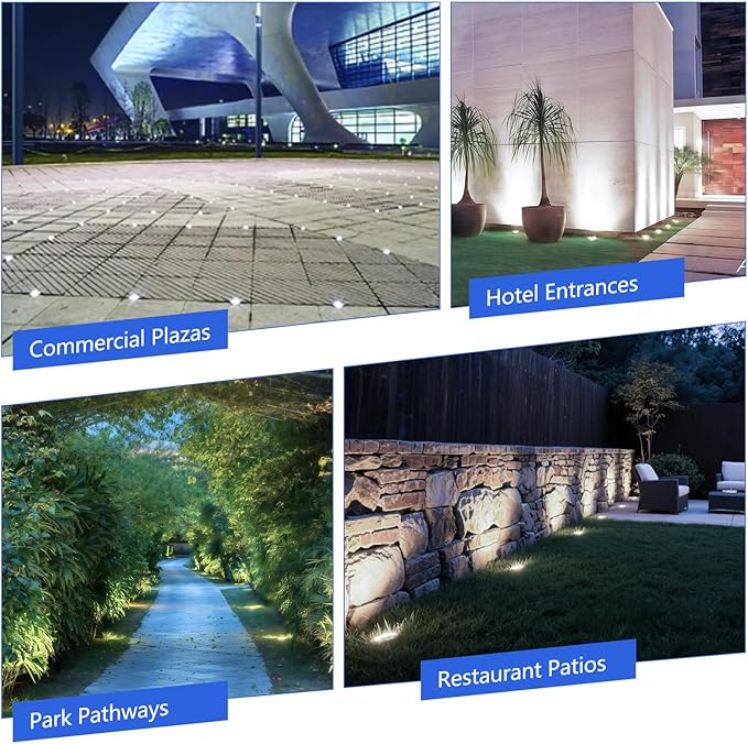 JESLED Low Voltage Landscape Lights, 6W LED Well Lights IP67 Waterproof, 6000K Bright - Outdoor Lighting Accessory | Lumora