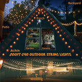 Achin 200FT Outdoor String Lights G40 Globe Patio Lights Waterproof Outdoor Hanging Lights with 104 Shatterproof | Lumora
