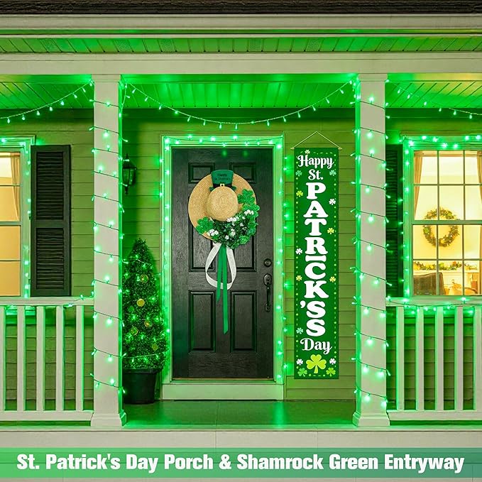 JMEXSUSS Green Christmas String Lights Indoor Outdoor Clear Wire, 200 LED Green Lights for St Patrick's Day Spring | Lumora