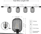 SAFAVIEH Lighting Collection Jepsen Black 10-Foot LED Outdoor String Lights | Lumora