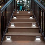 Solar Lights Outdoor Waterproof Deck Light, Solar Stair Lights Outside LED Step Lighting Stainless Steel for Paths | Lumora