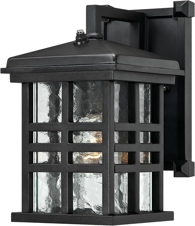 Westinghouse 6204500 Caliste 1 Light Outdoor Wall Lantern with Dusk to Dawn Sensor, Textured Black | Lumora