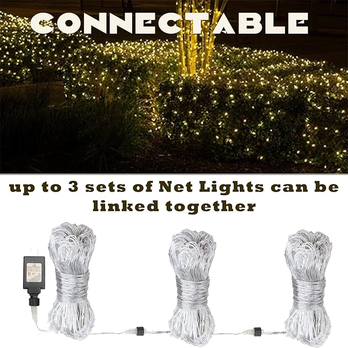 Eueasy LED Lights Outdoor Fairy Lights Chandelier - 360L Gazebo Net Lights with 8 Lighting Modes, 12×12 FT Chandelier for Pergolas，Wedding, Bush, Christmas