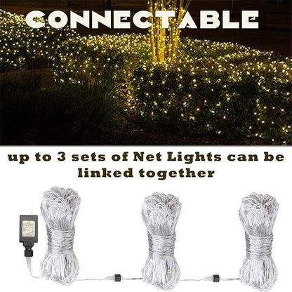Eueasy LED Lights Outdoor Fairy Lights Chandelier - 360L Gazebo Net Lights with 8 Lighting Modes, 12×12 FT Chandelier for Pergolas，Wedding, Bush, Christmas