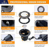 Gardenreet Brass Low Voltage In Ground Lights Kit(6 Pack) with MR16 Bulb & 100Feet Wire & Connectors, 12V AC/DC LED | Lumora