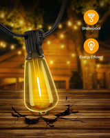 150Feet (50FT*3Pack) String Lights with 80 ST38 Edison Bulbs(5 Sqare) | Lumora