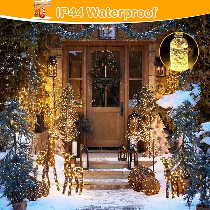 Decute 300Led 99FT Copper Wire Christmas Fairy String Lights Dimmable with Remote Control Starry Lights with UL | Lumora