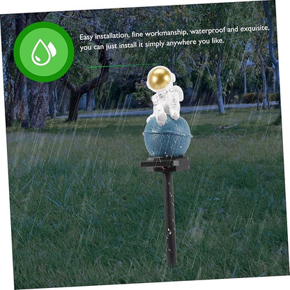 SUPVOX Solar Ground Lamp Easy Install Dusk to Dawn Garden Outdoor Astronaut Decor