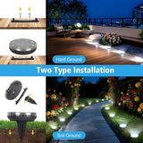 ZAIYW 6 Pack Solar Ground Lights Outdoor Waterproof Garden Lights Solar Powered Disc Landscape Lighting for Pathway | Lumora