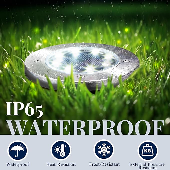 SOLPEX Solar Lights Outdoor Waterproof, 12 Pack Solar Ground Lights, Solar Garden Lights Landscape Lighting for | Lumora