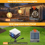ZOTOYI 150FT Solar String Lights Outdoor Waterproof with USB Port and 73+3 Shatterproof G40 Bulbs, Solar Powered | Lumora