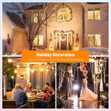 C7 LED Christmas Lights, 25FT Outdoor String Lights with 27 Warm White Bulbs, Waterproof Shatterproof for Porch | Lumora
