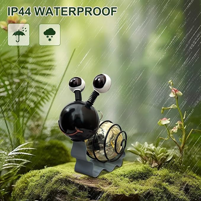 EVOLUX Solar Outdoor Snail Lights for Garden - Outdoor Statues Figurine Lights for Lawn, Patio, Balcony, Yard Ornament Cut Housewarming Gifts(1 pc)