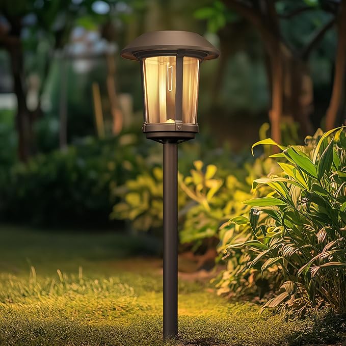 Solar Yard 5-Pack Solar Pathway Lights Outdoor, Solar Powered Garden Lights Waterproof, Auto On/Off Powered Landscape Lighting for Pathway, Porch, Walkway, Driveway